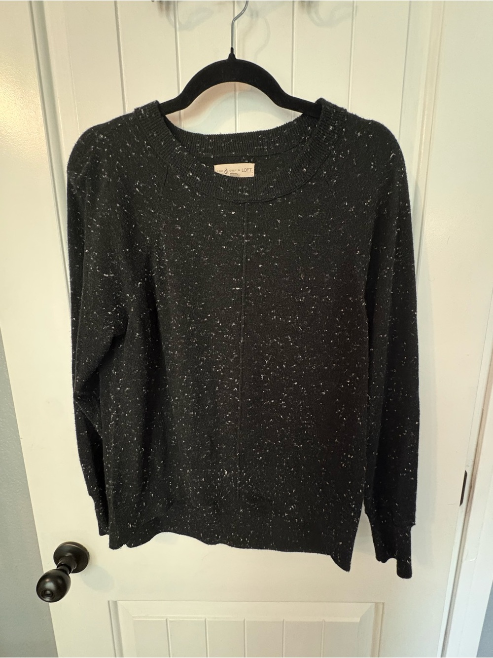 LOFT: Lou & Grey Matching Set - Black Speckle Crewneck & Lounge Pants